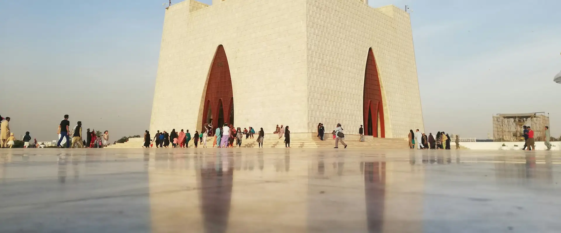 Mazar-e-Quaid, the white marble tomb of Quaid-e-Azam Muhammad Ali Jinnah, in Karachi