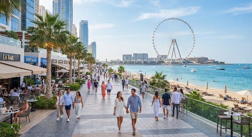 Jumeirah Beach Residence walk, part of the 7 days Dubai tour package