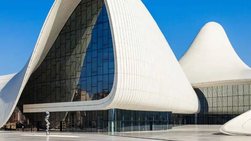 The Heydar Aliyev Center in Baku, Azerbaijan, on the Dubai + Baku 8 day tour