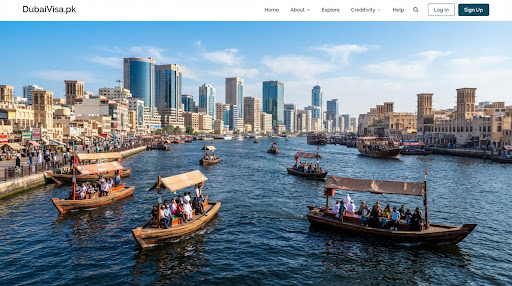 Abra boats on Dubai Creek, for the 96 hours Dubai transit visa